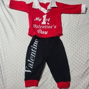 Baby Boy First Valentine’s day outfit 0-3 months